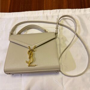 Yves Saint Laurent Cassandra Mini Leather Top Handle Bag